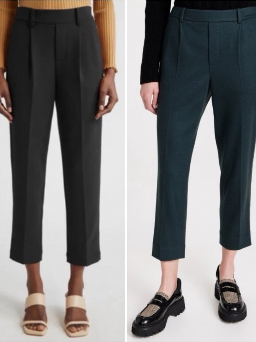 Vince Wool Blend Pleated Pull-On Pants